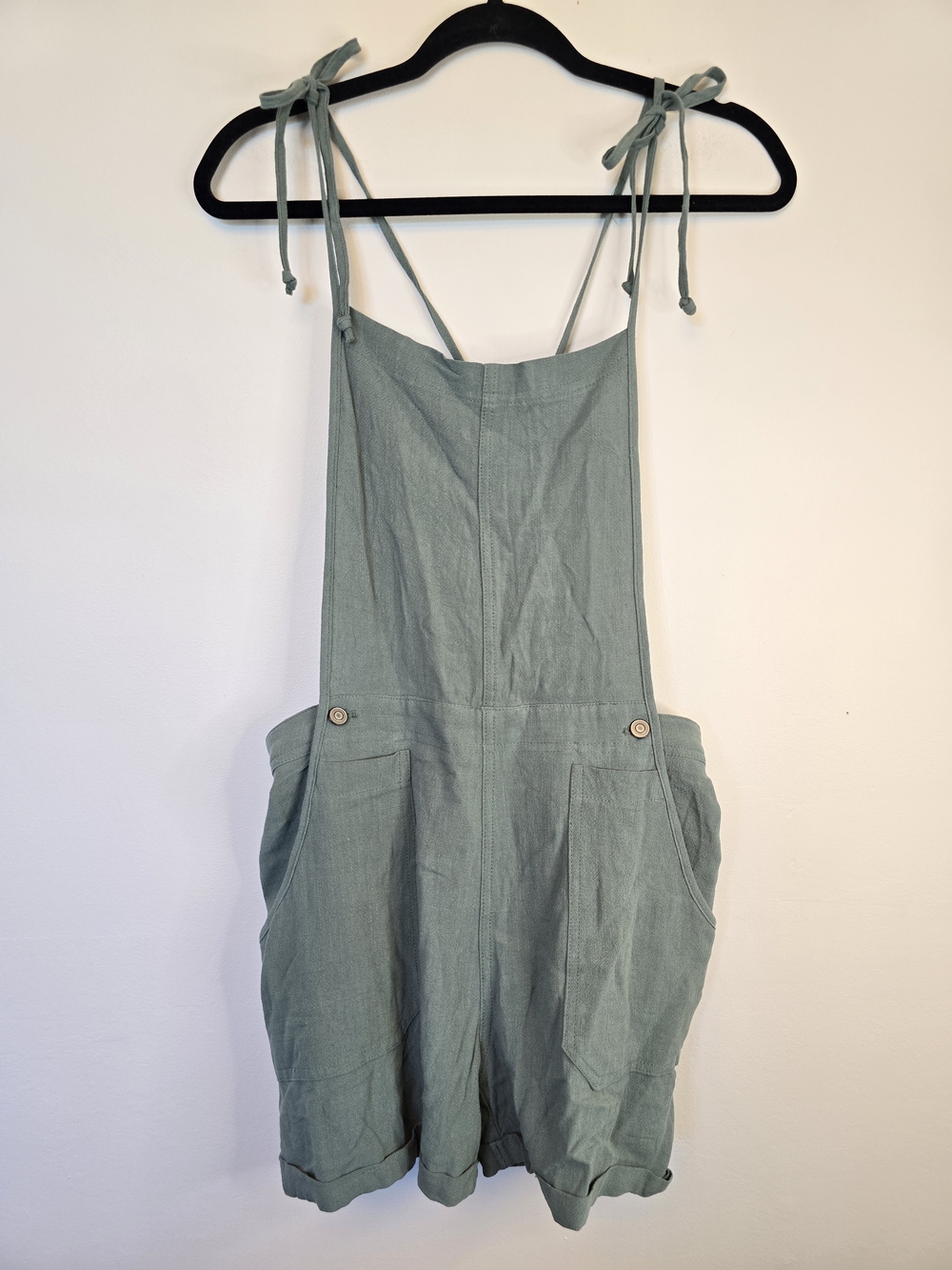 Papermoon Sage Green Tie-Shoulder Romper